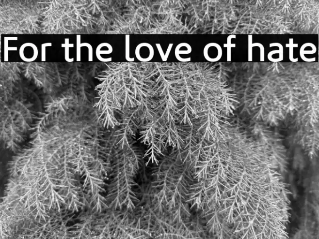 For the love of hate फ़ॉन्ट examples