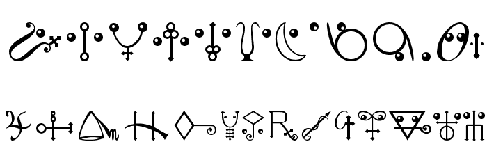 ForAlchemistsOnly Font OTHER CHARS