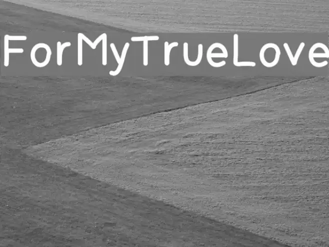 ForMyTrueLove Font examples