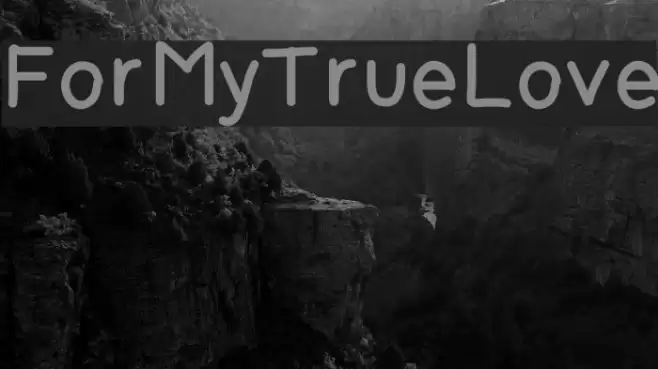 ForMyTrueLove Font examples