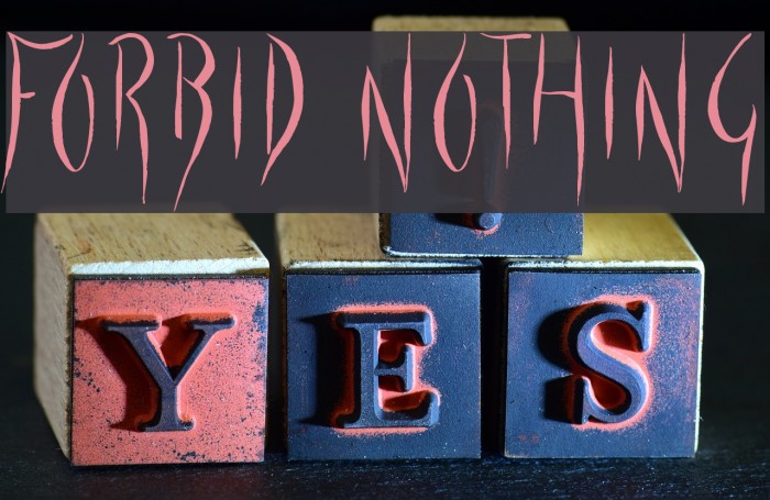 Forbid Nothing Font examples