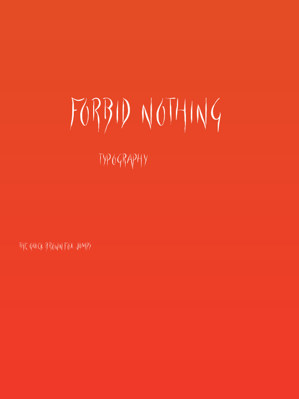 Forbid Nothing Poster