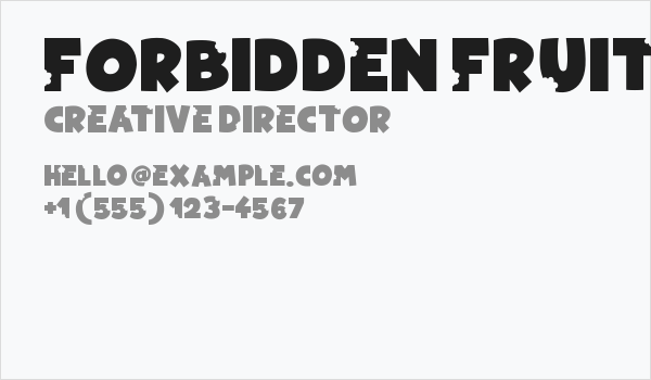 Forbidden Fruit Business Card