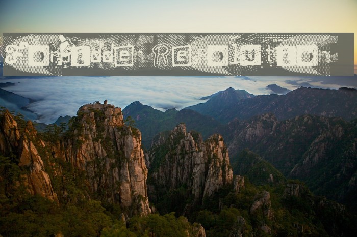 Forbidden Resolution Font examples