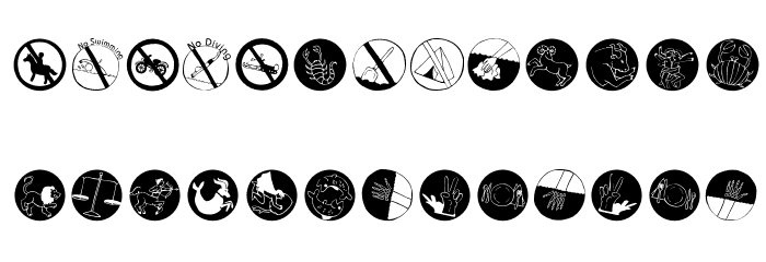 Forbidden Font LOWERCASE