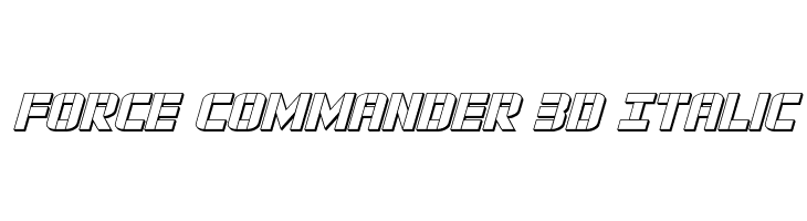Force Commander 3D Italic  नि: शुल्क फ़ॉन्ट्स डाउनलोड
