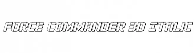 Force Commander 3D Italic  免费字体下载