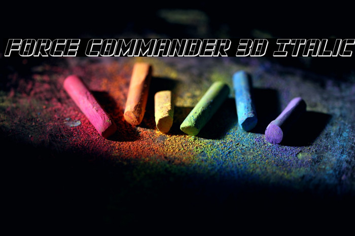 Force Commander 3D Italic Example 1