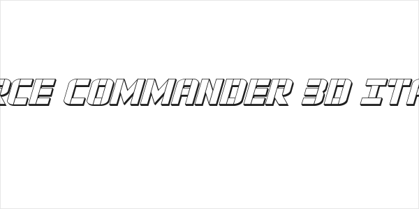 Force Commander 3D Italic Logo