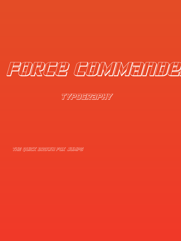Force Commander 3D Italic Poster