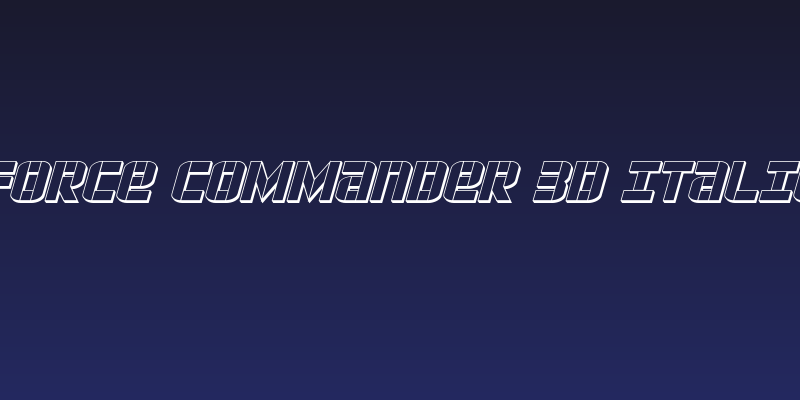 Force Commander 3D Italic Social Header