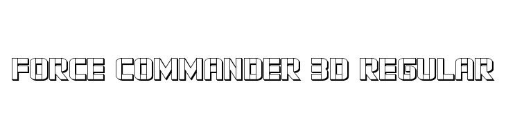 Force Commander 3D Regular  Frei Schriftart Herunterladen