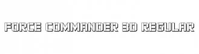 Force Commander 3D Regular  免费字体下载