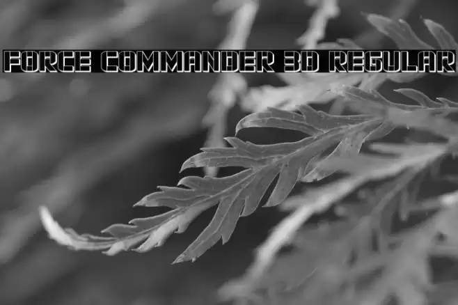 Force Commander 3D Regular Font examples