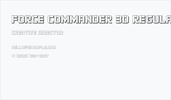Force Commander 3D Regular Business Card