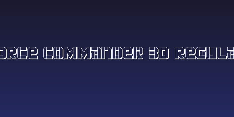 Force Commander 3D Regular Social Header