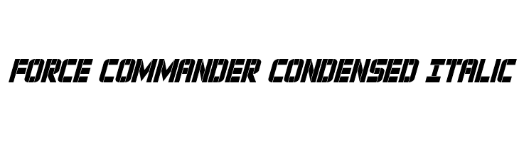 Force Commander Condensed Italic  नि: शुल्क फ़ॉन्ट्स डाउनलोड
