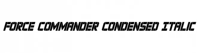 Force Commander Condensed Italic  Descarca Fonturi Gratis