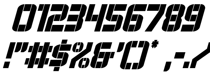 Force Commander Condensed Italic Font OTHER CHARS