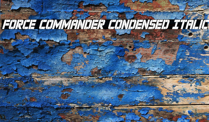 Force Commander Condensed Italic Example 1