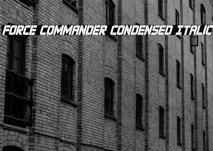 Force Commander Condensed Italic Example 3