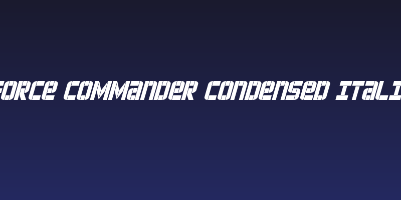 Force Commander Condensed Italic Social Header