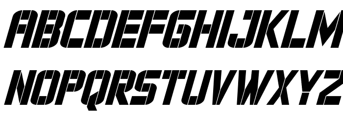 Force Commander Condensed Italic Font LOWERCASE