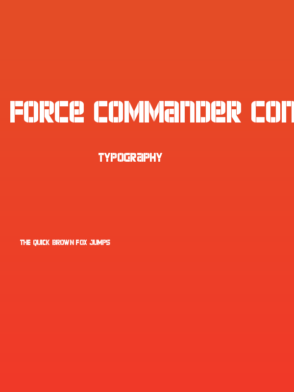 Force Commander Condensed Poster