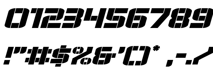 Force Commander Expanded Italic Font OTHER CHARS