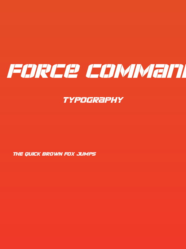 Force Commander Expanded Italic Poster