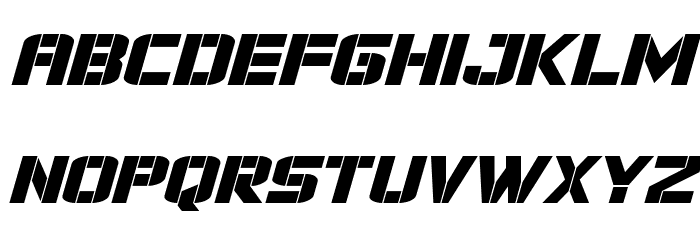 Force Commander Expanded Italic Font LOWERCASE
