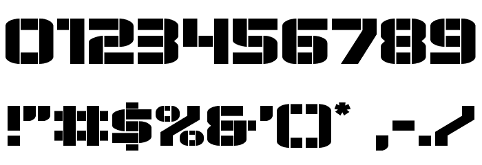 Force Commander Expanded Font OTHER CHARS