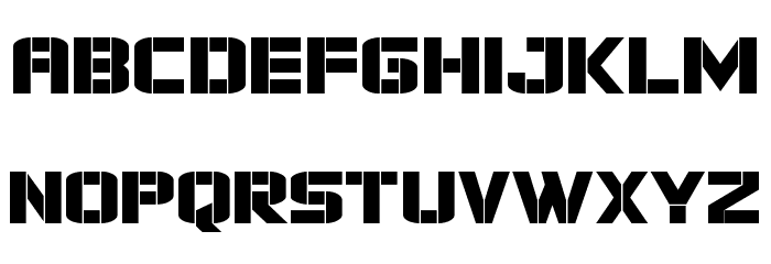 Force Commander Expanded Font LOWERCASE