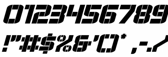 Force Commander Italic Font OTHER CHARS