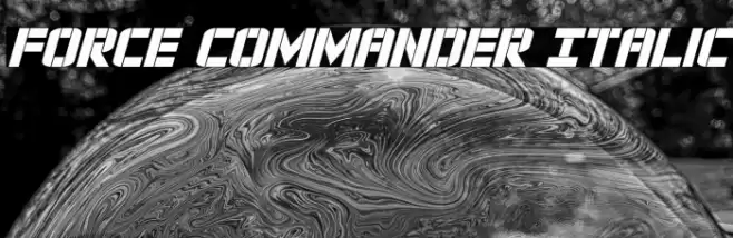 Force Commander Italic Font examples