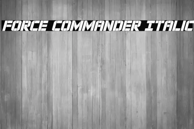 Force Commander Italic Font examples