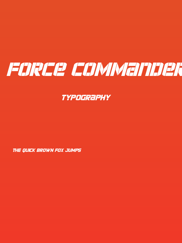 Force Commander Italic Poster