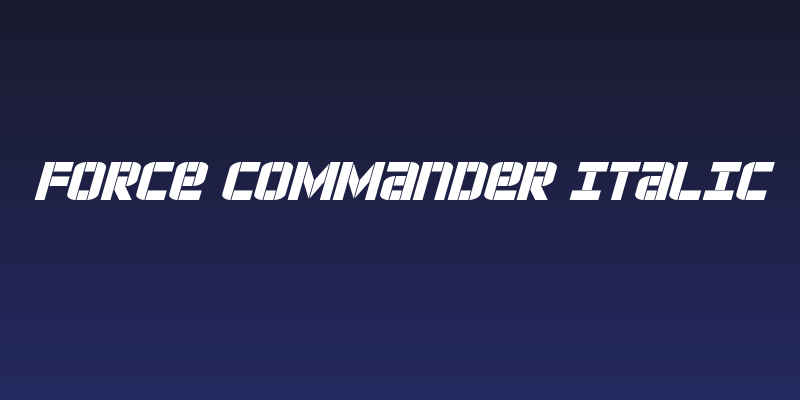 Force Commander Italic Social Header