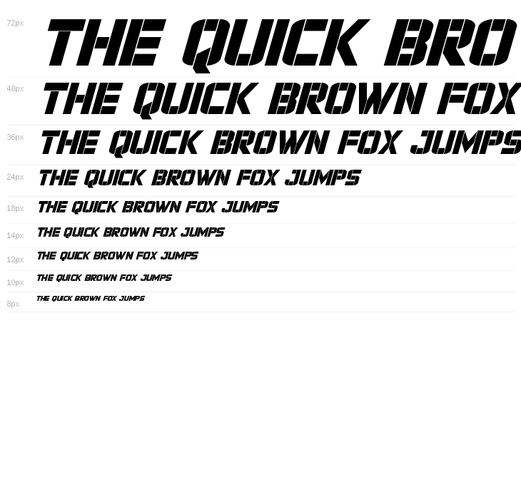 Force Commander Italic Waterfall