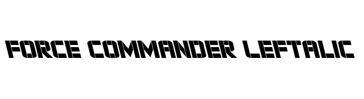 Force Commander Leftalic  Frei Schriftart Herunterladen