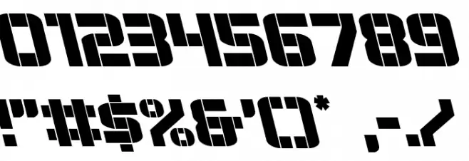 Force Commander Leftalic Font OTHER CHARS