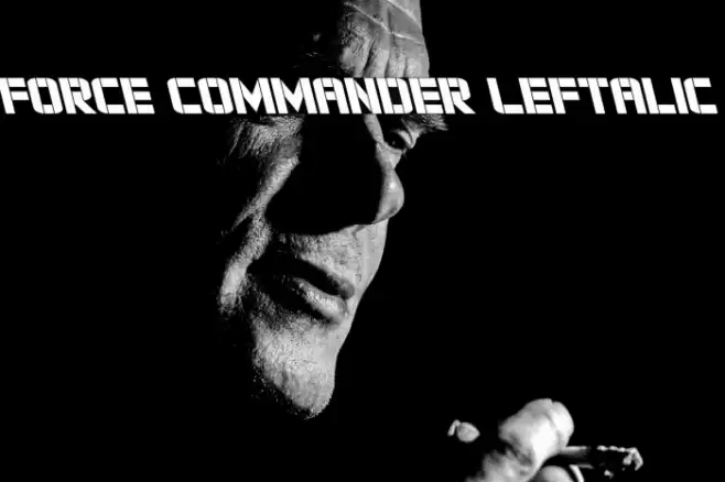 Force Commander Leftalic Font examples