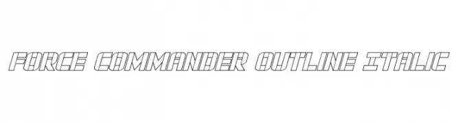 Force Commander Outline Italic  免费字体下载