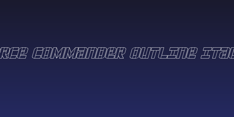 Force Commander Outline Italic Social Header