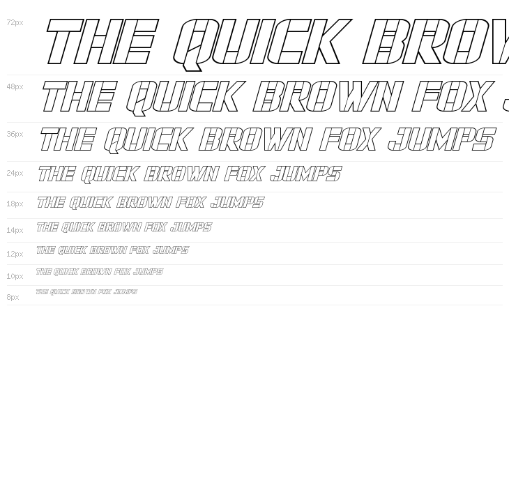 Force Commander Outline Italic Waterfall