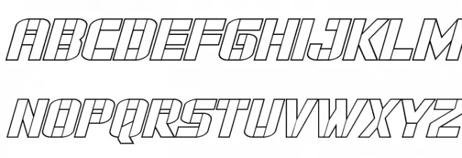 Force Commander Outline Italic Polices MINUSCULES