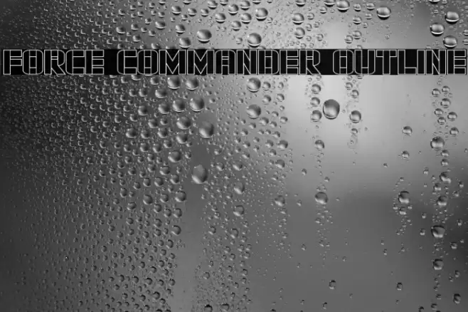 Force Commander Outline Font examples