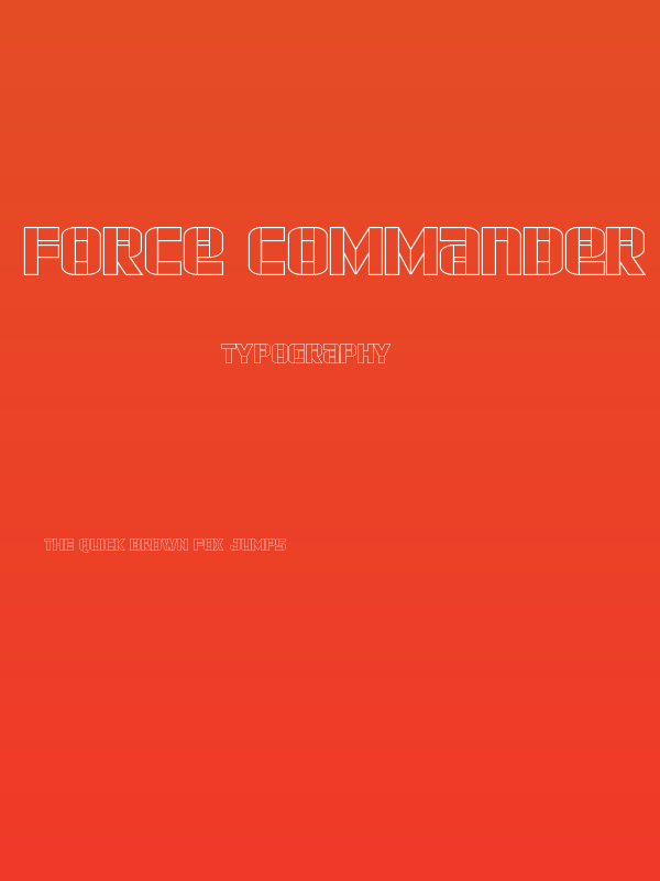 Force Commander Outline Poster