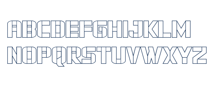 Force Commander Outline Lowercase