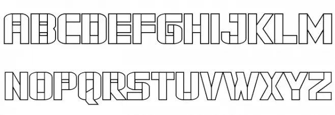 Force Commander Outline 字体 小写